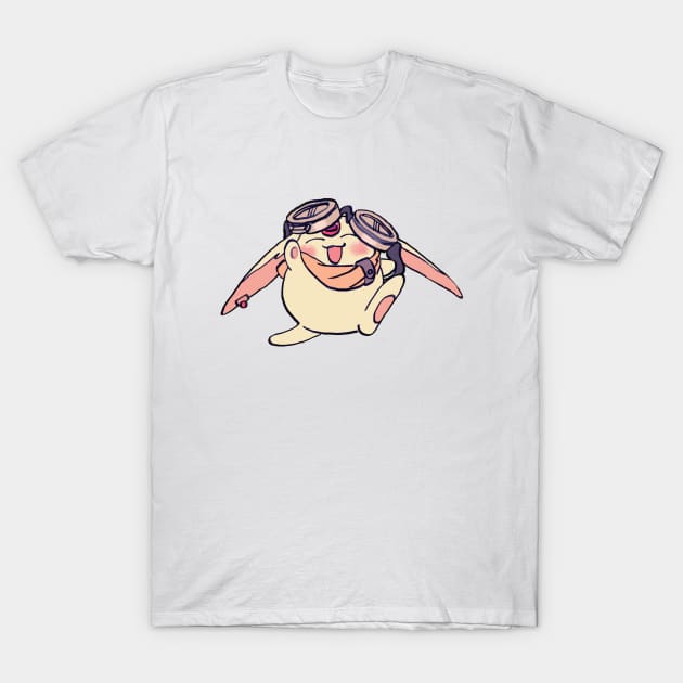 white mokona modoki with goggles gear / tsubasa reservoir chronicle T-Shirt by mudwizard